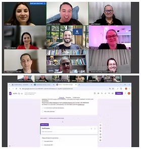 Os integrantes do grupo de pesquisas ITECFOP se reuniram virtualmente