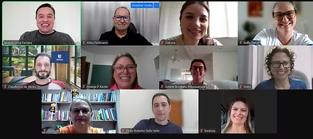 Os integrantes do grupo de pesquisas ITECFOP se reuniram virtualmente